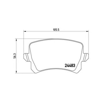Колодки тормозные задние дисковые к-кт Brembo P 85 109 фото