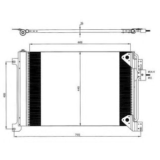 Радиатор кондиционера (конденсер) NRF 35625 фото
