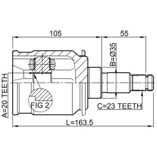 ШРУС внутренний FEBEST 0311-RELHR фото 2