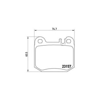 Колодки тормозные задние к-кт brembo P 50 043 фото