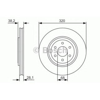 Диск тормозной передний вентилируемый BOSCH 0 986 479 S35 фото