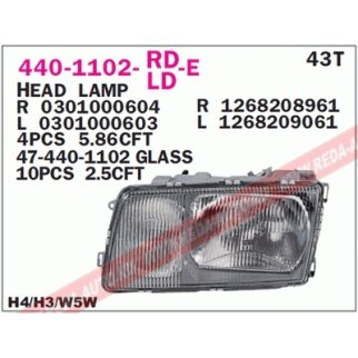 Фара передн прав MB: W126 -91 фото