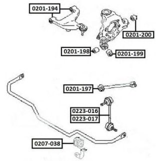 Стойка заднего стабилизатора ASVA 0223-016 фото
