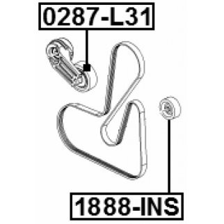 Ролик обводной приводного ремня (компл) GM Captiva/OPEL Antara FEBEST 1888-INS фото 2