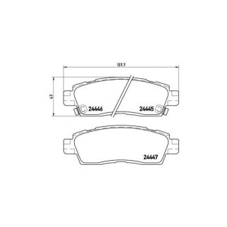 Колодки тормозные к-кт brembo P 10 010 фото