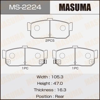 Колодки тормозные к-кт Masuma MS-2224 фото