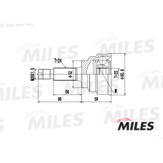 ШРУС наружный MILES GA20188 фото