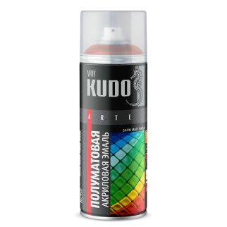 Эмаль универсальная акриловая огненно красная мл KUDO KU-0A3000 фото