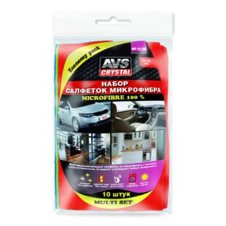 15 Набор салфеток экономичный многофункциональный AVS MF-6120 (микроф.- 10шт, 30х30см), шт фото
