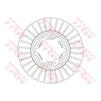 Диск тормозной передний вентилируемый TRW DF6630 фото