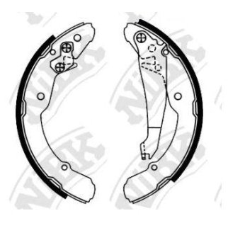 Колодки барабанные к-кт NiBK FN0554 фото