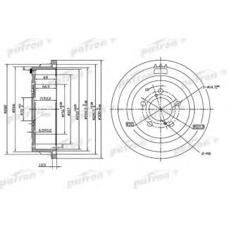Барабан тормозной PATRON PDR1003 фото