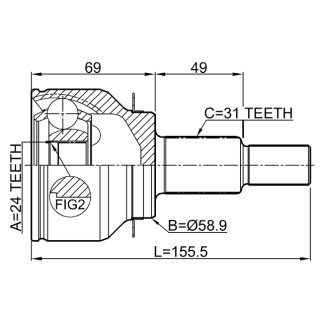 ШРУС наружный FEBEST 0510-GJAT фото 2
