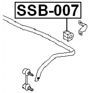 Втулка (сайлентблок) заднего стабилизатора FEBEST SSB-007 фото 2 Втулка (сайлентблок) заднего стабилизатора FEBEST SSB-007 фото 2