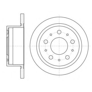 61057.00_диск тормозной задний! Fiat Ducato,Citroen Jumper 2.2D/2.3D/3.0HDi 06> фото
