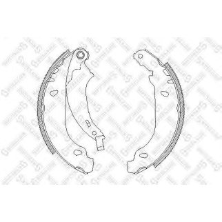 087 100-SX_=4076.00=636 SBS !колодки барабанные Peugeot 206 1.1i-1.9D 98> фото