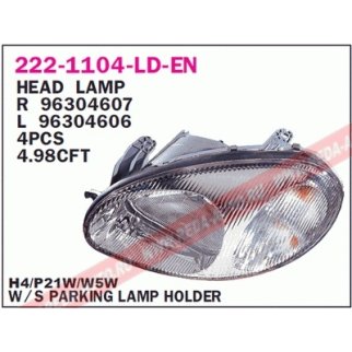 Фара правая DEPO 222-1104R-LDEMN фото