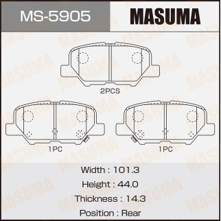 Колодки тормозные к-кт Masuma MS-5905 фото