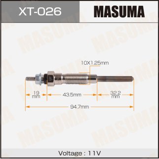 Свеча накаливания Masuma XT-026 фото