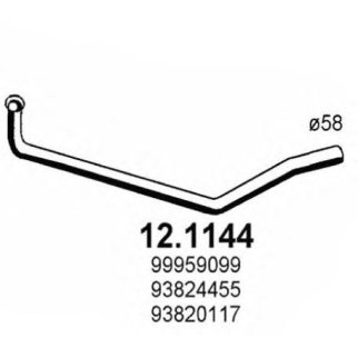 Приемная труба глушителя ASSO 12.1144 фото