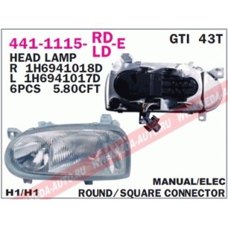 Фара левая DEPO 441-1115L-LD-E фото