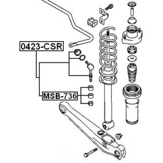 Стойка заднего стабилизатора FEBEST 0423-CSR фото 2