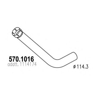 Приемная труба глушителя ASSO 570.1016 фото