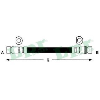 Шланг тормозной задний (285mm) фото