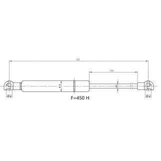 Упор газовый (амортизатор) для а/м Toyota Prius (09-) (крышки багажника) (GS 1909) фото 3
