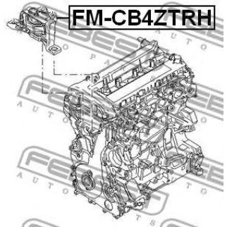 Опора двигателя правая FEBEST FM-CB4ZTRH фото