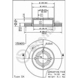 Диск тормозной brembo 09.5710.10 фото