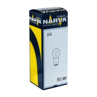Лампа NARVA галогеновая P21/4W BAZ15D 21W фото 1