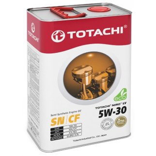 Масло моторное TOTACHI NIRO LV Semi-Synthetic API SN/CF 5W-30 полусинтетическое 4 л 19504 фото