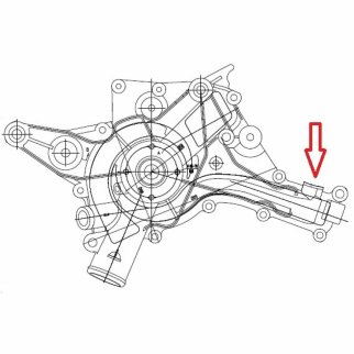 Насос водяной для а/м Mercedes-Benz E (95-)/S (98-) (M112/113) (без штуцера охл. масла) (LWP 15321) фото 4