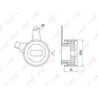 Ролик-натяжитель ремня ГРМ LYNXauto PB-1043 фото