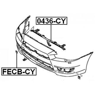 0436-CY_усилитель бампера переднего! Mitsubishi Lancer 07-17 фото 2 0436-CY_усилитель бампера переднего! Mitsubishi Lancer 07-17 фото 2