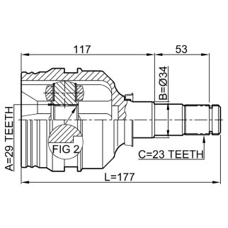 ШРУС внутренний FEBEST 0111-AE100 фото 2