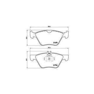 Колодки тормозные передние к-кт brembo P 50 026 фото