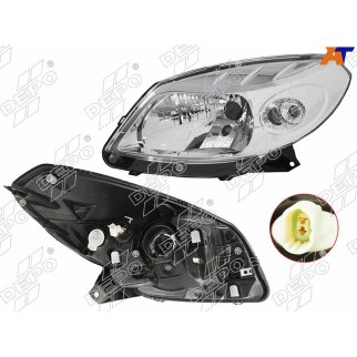 Фара лев DACIA: SANDERO - 06/08- ХРОМ фото