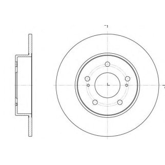 6909.00_диск тормозной задний! Toyota Avensis 1.6/1.8/2.0D 99-03 фото