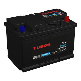 Аккумуляторная батарея TUBOR Classic 6СТ75 обр. 278х175х190 620А фото
