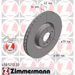 450.5212.20_диск тормозной !перед. 380x34/62-5x120  Land Rover RangeRover 3.0TD 4x4/4.4TD V8 4x4/5. фото
