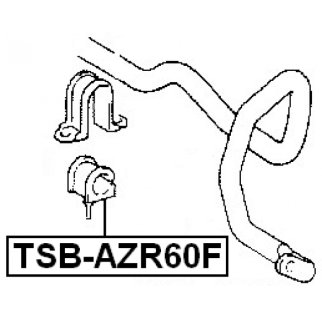 Втулка переднего стабилизатора FEBEST TSB-AZR60F фото 2