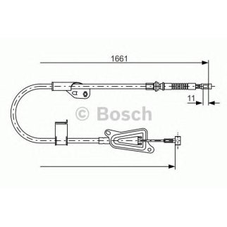 Трос стояночного тормоза NISSAN Almera (N16) правый BOSCH фото