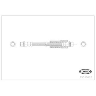 Шланг тормозной задн CITROEN: JUMPY 1.6 HDi 90/2.0 HDi 120/2.0 HDi 125/2.0 HDi 140/2.0 HDi 165/2.0 HDi 95/2.0 i 07-, JUMPY фургон 1.6 HDi 90/2.0 HDi 120/2.0 HDi 125/ фото