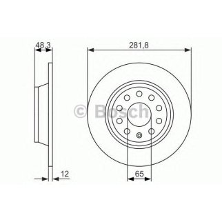 Диск тормозной задний BOSCH 0 986 479 247 фото