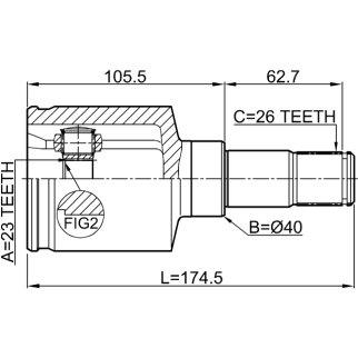 ШРУС внутренний FEBEST 2111-CB320ATLH фото 2