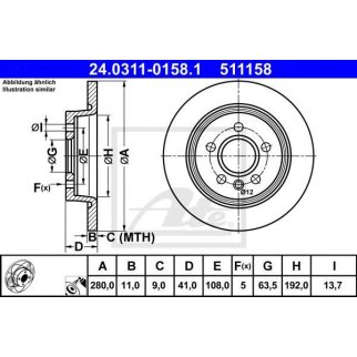 Диск тормозной ATE 24.0311-0158.1 фото