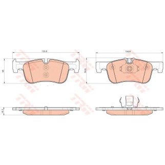 Колодки тормозные передние к-кт TRW GDB1935 фото