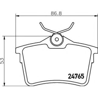 Колодки тормозные задние дисковые к-кт Hella 8DB 355 014-081 фото